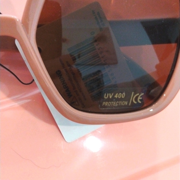 Sunglasses Light Brown Tan Oversized Round Square Rectangle Full Rim - Picture 8 of 10